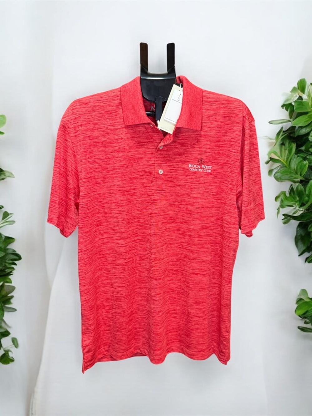 NWT Bermuda Sands Red Polo Size L UPF 50 Golf Shirt Boca West